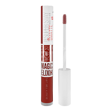 Губная помада Triumf Cosmetics Magic Elixir суперстойкая, жидкая, матовая, красно-розовый, тон 100, 10 мл
