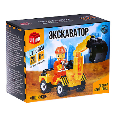 Конструктор UNICON 1426836 Экскаватор, 28 деталей