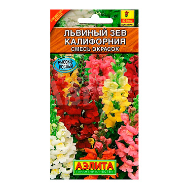 Семена цветов АЭЛИТА Львиный зев Калифорния, цп смесь сортов, 0,3 г