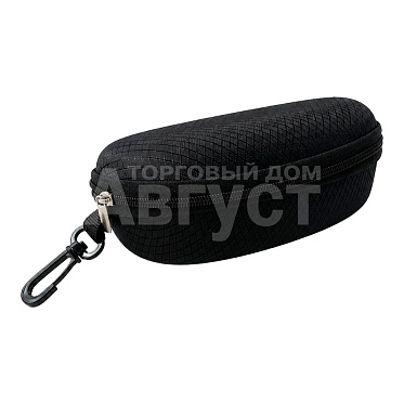 Футляр для очков FO-17 мужских и женских, с салфеткой цвет черный