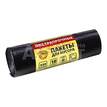Пакеты для мусора Ладушки экстрапрочные, новые, 320 л, 10 шт
