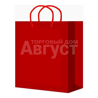 Пакет подарочный SPL25-Red дизайнерская бумага, ручки - декоративный шнур 25*36*10 см, красный