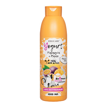 Гель для душа Delicare YOGURT Маракуйя и Манго, 1 л
