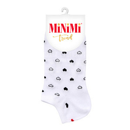 Носки женские Minimi MINI TREND 4206 укороченные с сердечками, размер 35-38, Bianco
