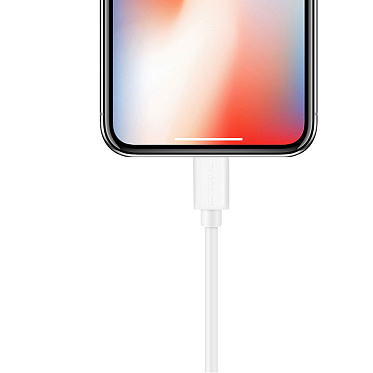 Дата-кабель для зарядки MoreChoice K13i USB для Lightning 8-pin 2.4А, белый, 1 м