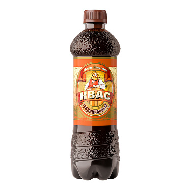 Квас Иван Кваснин Традиционный, безалкогольный, 0,5 л
