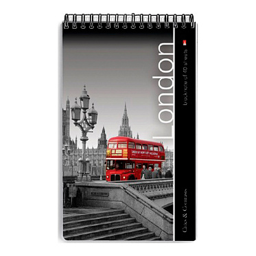 Блокнот 111285 А5, гребень, клетка Города, 40 листов