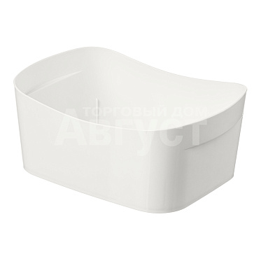 Корзина для хранения Idiland Poplar, универсальная 4,5л, с ручками 290х190х105 мм, полипропилен, светло-серый