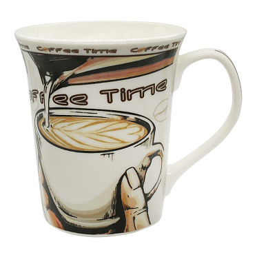 Кружка для чая и кофе Coffee time 320мл, керамика, 4шт