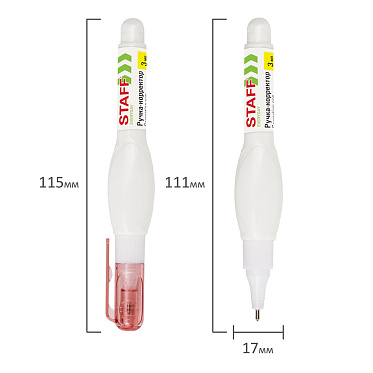 Штрих-ручка Staff 227570 EVERYDAY металлический наконечник, 3 мл