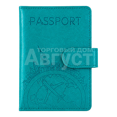 Обложка OD-05/1 для паспорта, цвет: бирюзовый