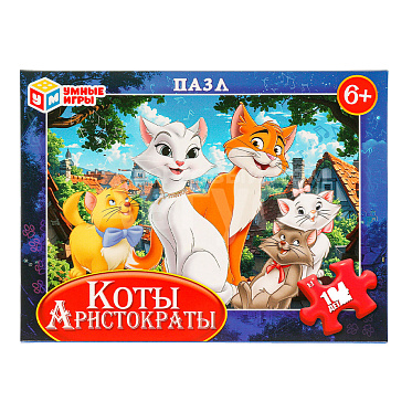 Пазл Умные игры 4660254456105 Коты Аристократы. В коробке.104 эл 190х141х35 мм., картон