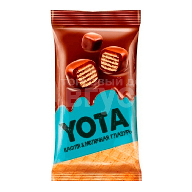 Вафли Yota в молочной шоколадной глазури, 40 г