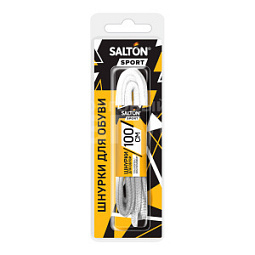 Шнурки для обуви Salton 54/05 Sport с пропиткой, белый, 100 см