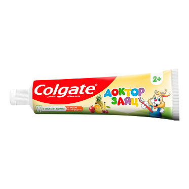 Зубная паста Colgate детская Доктор Заяц со вкусом тутти-фрутти 2+, 50 мл