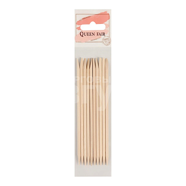 Палочки для кутикулы Queen fair 244074 апельсиновые, деревянные 11,4 см, 10 шт