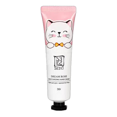 Крем для рук Seiyo Cat с ароматом розы, питание и увлажнение, 30 г