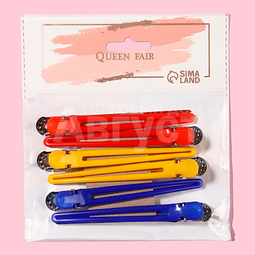 Набор для волос 5393643 зажимы металлические, 6 шт 10 см