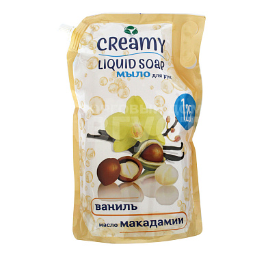 Мыло жидкое Creamy ваниль и масло макадамии, 1, 25 л