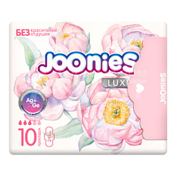 Прокладки гигиенические JOONIES LUXE дневные, с крылышками, 10 шт