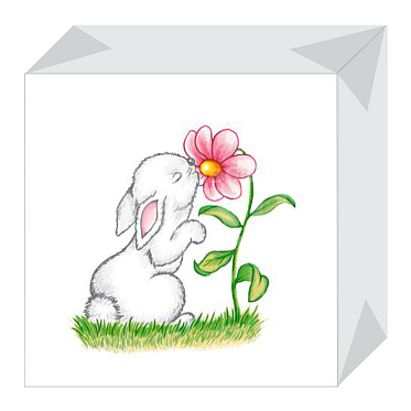 Салфетки бумажные Bouquet Art 2-х слойные, 20*20 см, Милый зайчик, 30 листов
