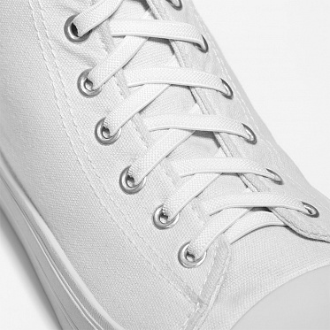 Шнурки для обуви ONLITOP 9398406 плоские, с фиксатором, эластичные, 6 мм, цвет: белый, 100 см