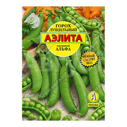 Семена АЭЛИТА горох, Альфа Лущильный, цп, 10 г