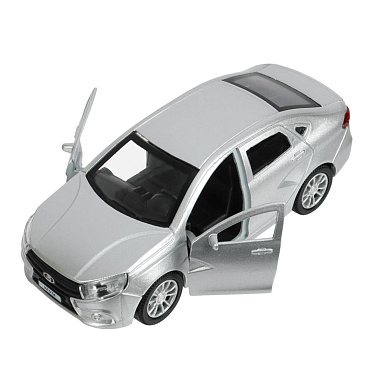 Машина VESTA-12-GR Технопарк Lada Vesta, двери открываются, 11,5 см, металл, цвет: серый