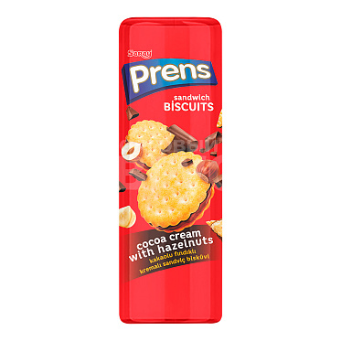 Печенье-сэндвич Prens, с кремом, какао и фундуком, 500 г