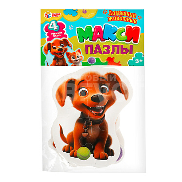 Пазл Умные игры 4660254420069 Домашние животные.Макси-пазлы 4 пазла.130х230х10, картон