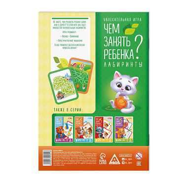 Настольная игра ЛАС ИГРАС 4695621 книга, Чем занять ребёнка? Лабиринты, А5, 26 страниц