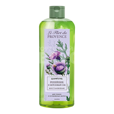 Шампунь Le Flirt Du Provence Репейник и березовый сок восстановление и укрепление, 400 мл