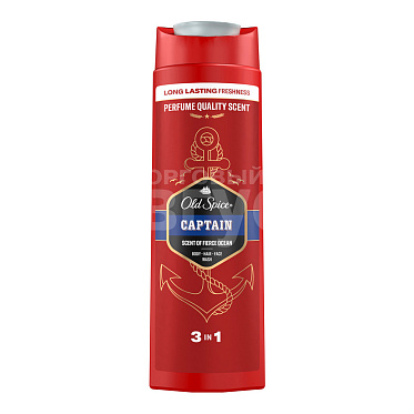 Гель для душа Old Spice 2 в 1 Captain, мужской, 400 мл