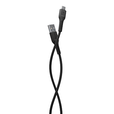 Дата-кабель для зарядки MoreChoice K16a USB 2.0A для Type-C 2,0 А, черный, 1 м