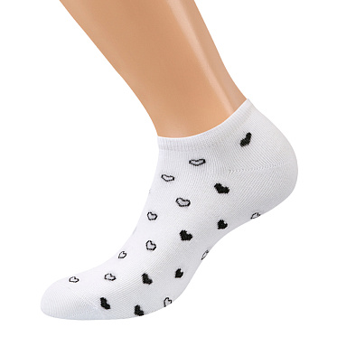 Носки женские Minimi MINI TREND 4206 укороченные с сердечками, размер 39-41, Bianco
