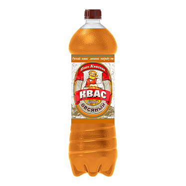Квас Иван Кваснин Живой овсяный, безалкогольный, ПЭТ, 1,42 л