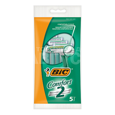 Станок для бритья BIC 2 Comfort одноразовый, мужской, 5 шт