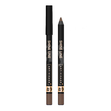 Карандаш для глаз Art-Visage Shine Line устойчивый водостойкий, лесной орех, тон 48