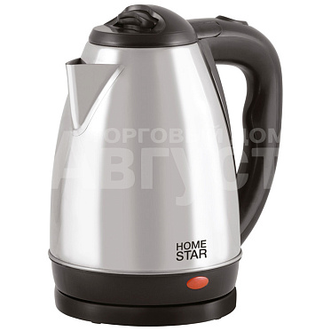 Чайник электрический Homestar 000450 HS-1001, нержавеющая сталь, металлик, 1,8 л