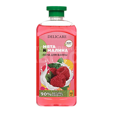 Гель-пена для ванн Delicare Малина и нежная мята, 500 мл