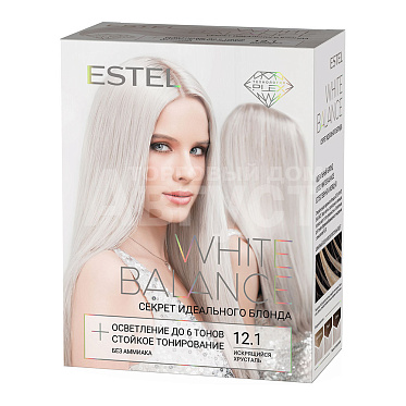 Краска для волос Estel Professional White Balance Секрет идеального блонда тон 12.1, искрящийся хрусталь