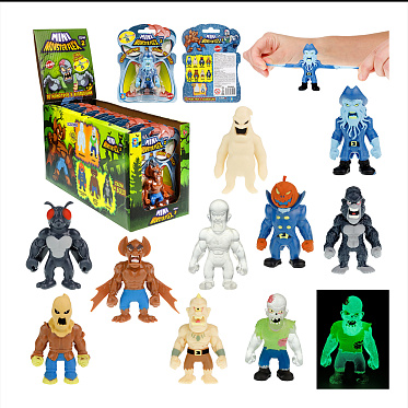 Игрушка Т23838 MONSTER FLEX мини,тянущаяся фигурка, 7 см в ассортименте