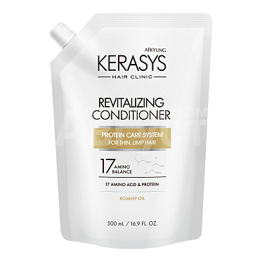 Шампунь Kerasys Clinic Revitalizing оздоравление с аминокислотами, запасной блок, 500 мл