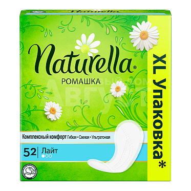 Прокладки ежедневные Naturella Ромашка Лайт, ароматизированные, 52 шт