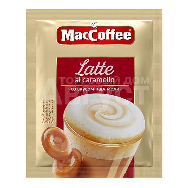 Кофе MacCoffee Латте, со вкусом карамели, 22 г