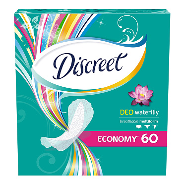 Прокладки ежедневные Discreet Alldays Deo Water Lily Multiform, 60 шт