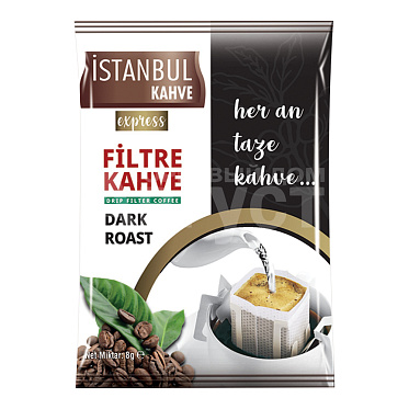 Кофе Istanbul Kahve, натуральный, жаренный, молотый, дрип-пакет, 8 г