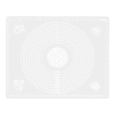 Коврик KAS-18 для теста 40*50 см, силикон, цвет в ассортименте