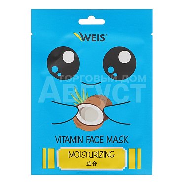 Маска для лица Weis Kawaii омолаживающая с экстрактом кокоса, 23 г