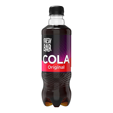 Вода газированная Fresh Bar Cola Original, безалкогольный, сильногазированный, 0,48 л